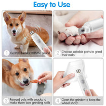 USB Rechargeable Electric Dog Nail Grinder with LED Light