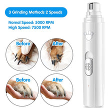 USB Rechargeable Electric Dog Nail Grinder with LED Light