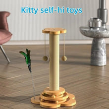 Cat Scratching Post with Turntable and Toys