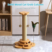 Cat Scratching Post with Turntable and Toys