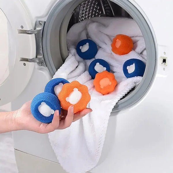 Reusable Bear Laundry Balls – Pet Hair Removal & Lint-Free Cleaning